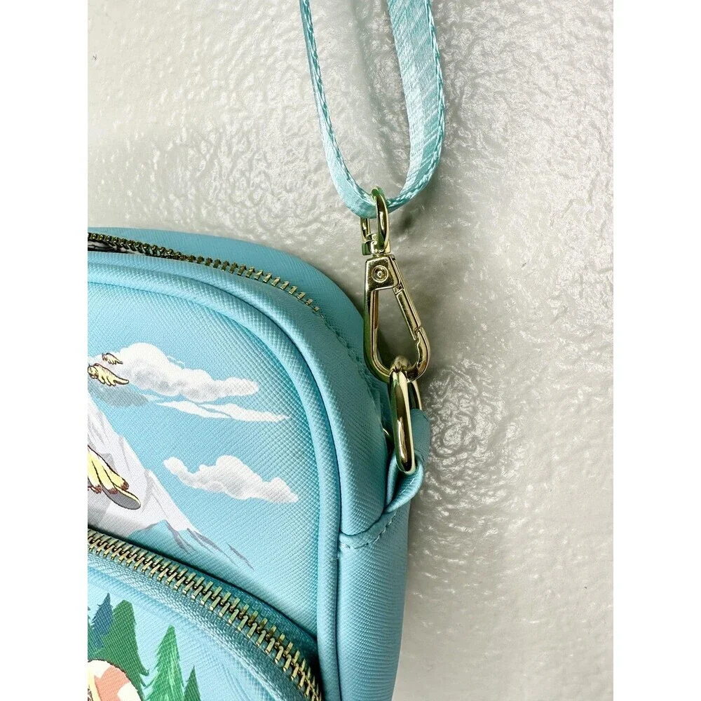 Mad Engine Crossbody Bag Womens Small Turquoise Appa Avatar Anime Cartoon Print